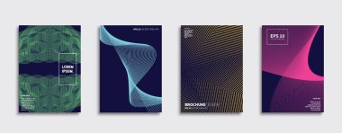 Vektör kapak tasarımları. Gelecekteki Poster şablonu. Smartphone modern arka plan ayarlamak.