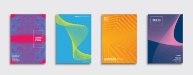 Vektör kapak tasarımları. Gelecekteki Poster şablonu. Smartphone modern arka plan ayarlamak.