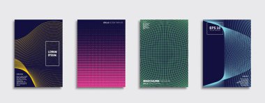 Vektör kapak tasarımları. Gelecekteki Poster şablonu. Smartphone modern arka plan ayarlamak.