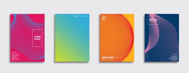 Vektör kapak tasarımları. Gelecekteki Poster şablonu. Smartphone modern arka plan ayarlamak.