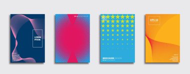 Vektör kapak tasarımları. Gelecekteki Poster şablonu. Smartphone modern arka plan ayarlamak.