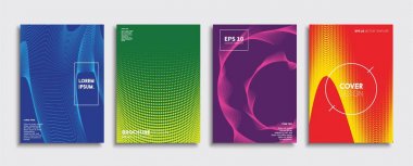 Vektör kapak tasarımları. Gelecekteki Poster şablonu. Smartphone modern arka plan ayarlamak.