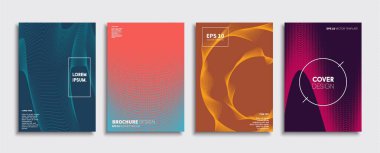 Vektör kapak tasarımları. Gelecekteki Poster şablonu. Smartphone modern arka plan ayarlamak.