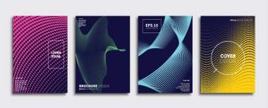 Vektör kapak tasarımları. Gelecekteki Poster şablonu. Smartphone modern arka plan ayarlamak.