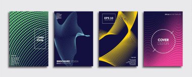 Vektör kapak tasarımları. Gelecekteki Poster şablonu. Smartphone modern arka plan ayarlamak.