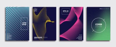 Vektör kapak tasarımları. Gelecekteki Poster şablonu. Smartphone modern arka plan ayarlamak.