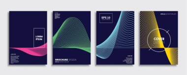 Vektör kapak tasarımları. Gelecekteki Poster şablonu. Smartphone modern arka plan ayarlamak.