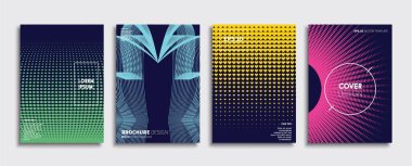 Vektör kapak tasarımları. Gelecekteki Poster şablonu. Smartphone modern arka plan ayarlamak.