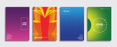Vektör kapak tasarımları. Gelecekteki Poster şablonu. Smartphone modern arka plan ayarlamak.