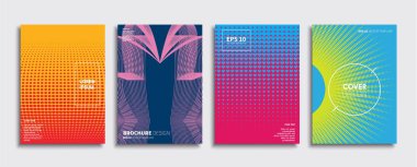 Vektör kapak tasarımları. Gelecekteki Poster şablonu. Smartphone modern arka plan ayarlamak.