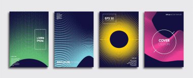 Vektör kapak tasarımları. Gelecekteki Poster şablonu. Smartphone modern arka plan ayarlamak.