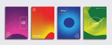 Vektör kapak tasarımları. Gelecekteki Poster şablonu. Smartphone modern arka plan ayarlamak.