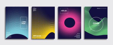 Vektör kapak tasarımları. Gelecekteki Poster şablonu. Smartphone modern arka plan ayarlamak.