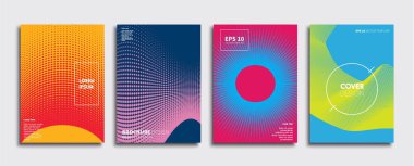 Vektör kapak tasarımları. Gelecekteki Poster şablonu. Smartphone modern arka plan ayarlamak.