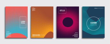 Vektör kapak tasarımları. Gelecekteki Poster şablonu. Smartphone modern arka plan ayarlamak.