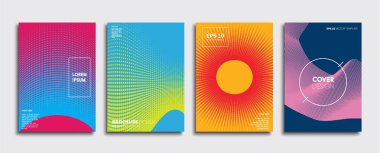 Vektör kapak tasarımları. Gelecekteki Poster şablonu. Smartphone modern arka plan ayarlamak.