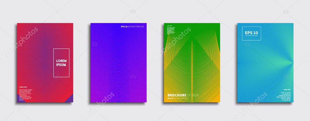 Vector cover designs. Future Poster template. Smartphone modern background set.