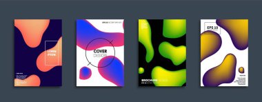 Vektör kapak tasarımları. Gelecekteki Poster şablonu. Smartphone modern arka plan ayarlamak.