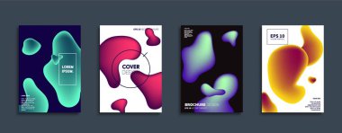 Vektör kapak tasarımları. Gelecekteki Poster şablonu. Smartphone modern arka plan ayarlamak.