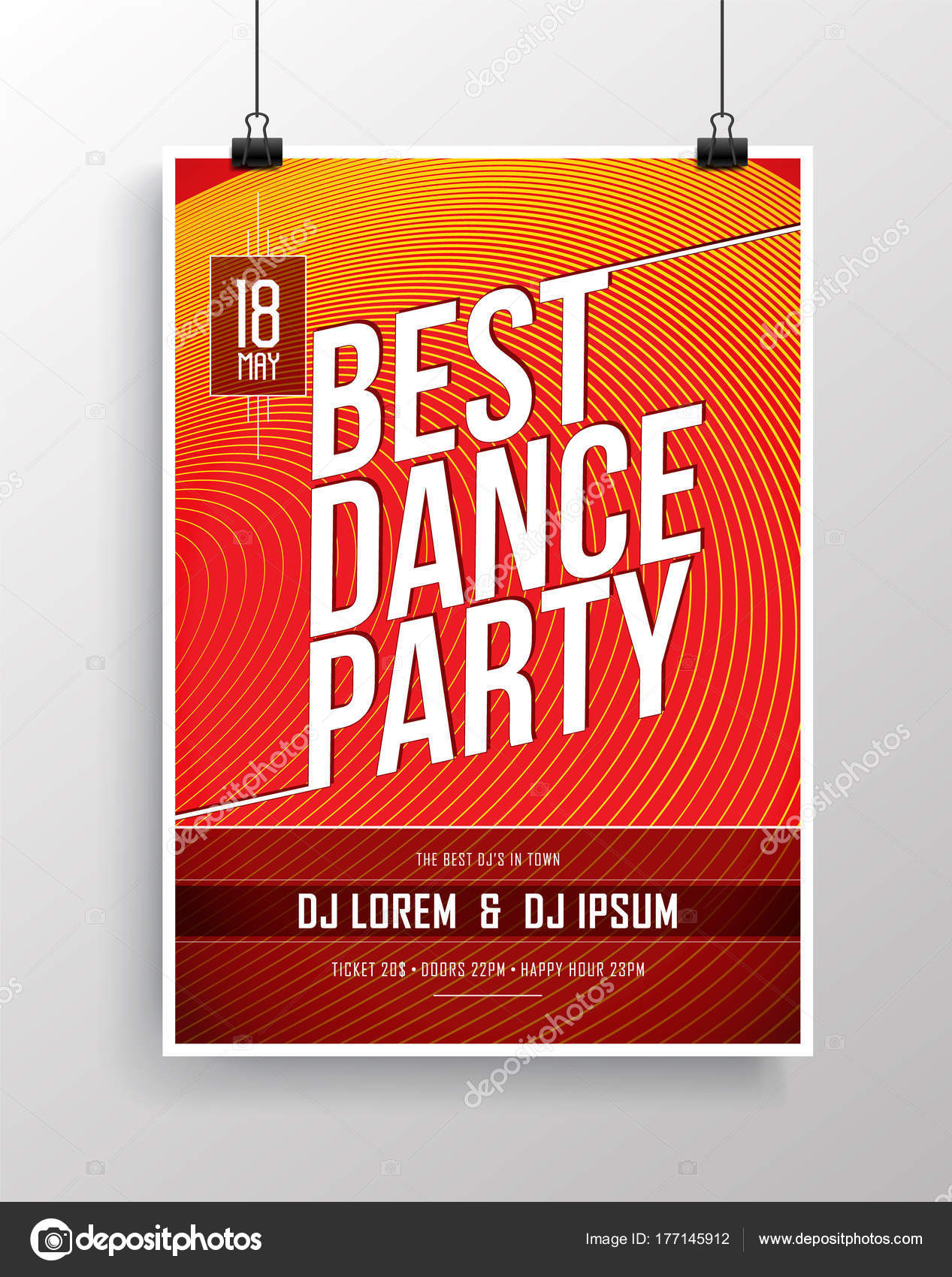 vector dance party flyer