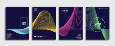 Vektör kapak tasarımları. Gelecekteki Poster şablonu. Smartphone modern arka plan ayarlamak.