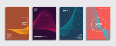 Vektör kapak tasarımları. Gelecekteki Poster şablonu. Smartphone modern arka plan ayarlamak.