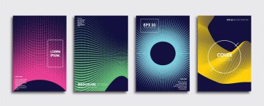 Vektör kapak tasarımları. Gelecekteki Poster şablonu. Smartphone modern arka plan ayarlamak.