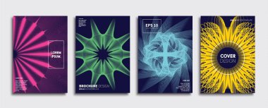 Vektör kapak tasarımları. Gelecekteki Poster şablonu. Smartphone modern arka plan ayarlamak.