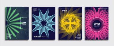 Vektör kapak tasarımları. Gelecekteki Poster şablonu. Smartphone modern arka plan ayarlamak.