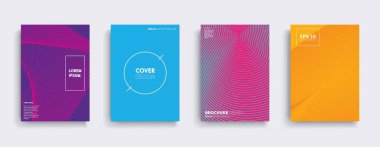 Vektör kapak tasarımları. Gelecekteki Poster şablonu. Smartphone modern arka plan ayarlamak.
