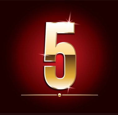 Yüksek kaliteli altın efektli vektör harfler. Vektör çizim