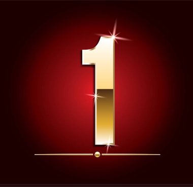 Yüksek kaliteli altın efektli vektör harfler. Vektör çizim