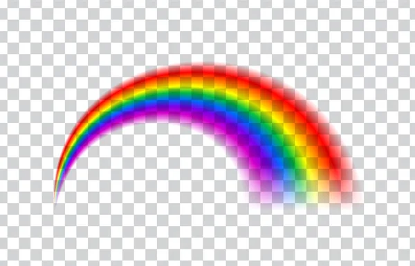透明的彩虹 矢量图 透明背景的现实彩虹 — 图库矢量图片