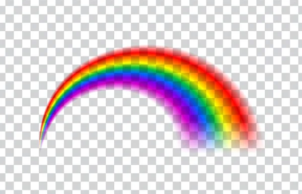 Transparante Regenboog Vectorillustratie Realistische Raibow Transparante Achtergrond — Stockvector