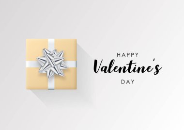 Kurdele ile renkli sarılmış hediye kutusu. 2018 şenlikli vektör çizim. Düz dekorasyon.