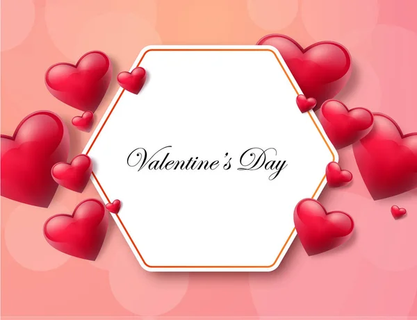 2018 Valentine Day Háttér Tankönyv Gyönyörű Szívét Vektoros Illusztráció — Stock Vector