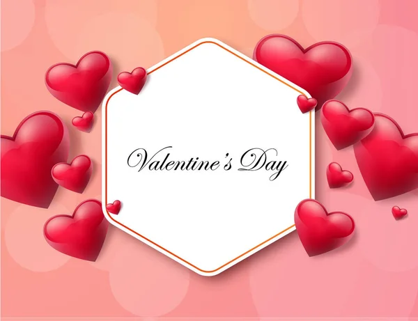 2018 Valentine Day Háttér Tankönyv Gyönyörű Szívét Vektoros Illusztráció — Stock Vector