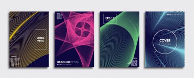 Vektör kapak tasarımları. Gelecekteki Poster şablonu. Smartphone modern arka plan ayarlamak.