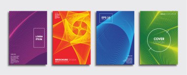 Vektör kapak tasarımları. Gelecekteki Poster şablonu. Smartphone modern arka plan ayarlamak.