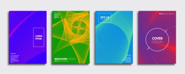 Vektör kapak tasarımları. Gelecekteki Poster şablonu. Smartphone modern arka plan ayarlamak.