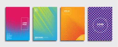 Vektör kapak tasarımları. Gelecekteki Poster şablonu. Smartphone modern arka plan ayarlamak.