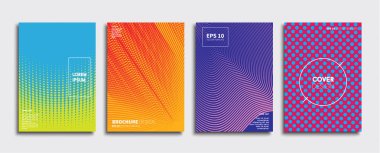 Vektör kapak tasarımları. Gelecekteki Poster şablonu. Smartphone modern arka plan ayarlamak.