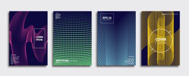 Vektör kapak tasarımları. Gelecekteki Poster şablonu. Smartphone modern arka plan ayarlamak.