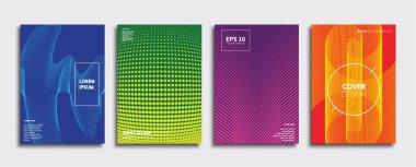 Vektör kapak tasarımları. Gelecekteki Poster şablonu. Smartphone modern arka plan ayarlamak.