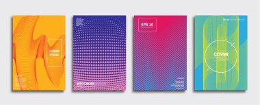 Vektör kapak tasarımları. Gelecekteki Poster şablonu. Smartphone modern arka plan ayarlamak.