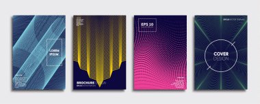 Vektör kapak tasarımları. Gelecekteki Poster şablonu. Smartphone modern arka plan ayarlamak.