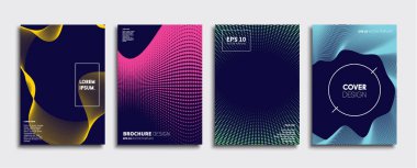 Vektör kapak tasarımları. Gelecekteki Poster şablonu. Smartphone modern arka plan ayarlamak.