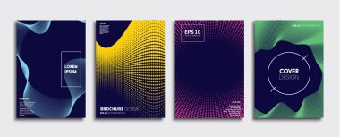 Vektör kapak tasarımları. Gelecekteki Poster şablonu. Smartphone modern arka plan ayarlamak.