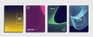 Vektör kapak tasarımları. Gelecekteki Poster şablonu. Smartphone modern arka plan ayarlamak.