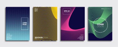 Vektör kapak tasarımları. Gelecekteki Poster şablonu. Smartphone modern arka plan ayarlamak.